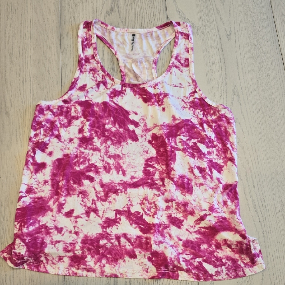 Vibrant Pink Tie-Dye Women's Tank Top